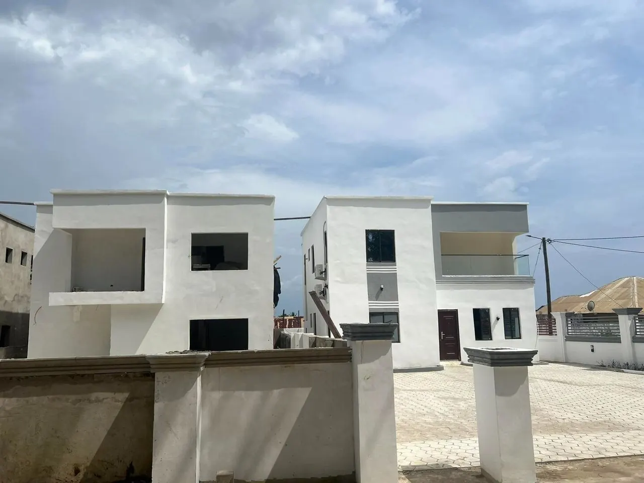 Two Smart Brother homes mid-build, side by side