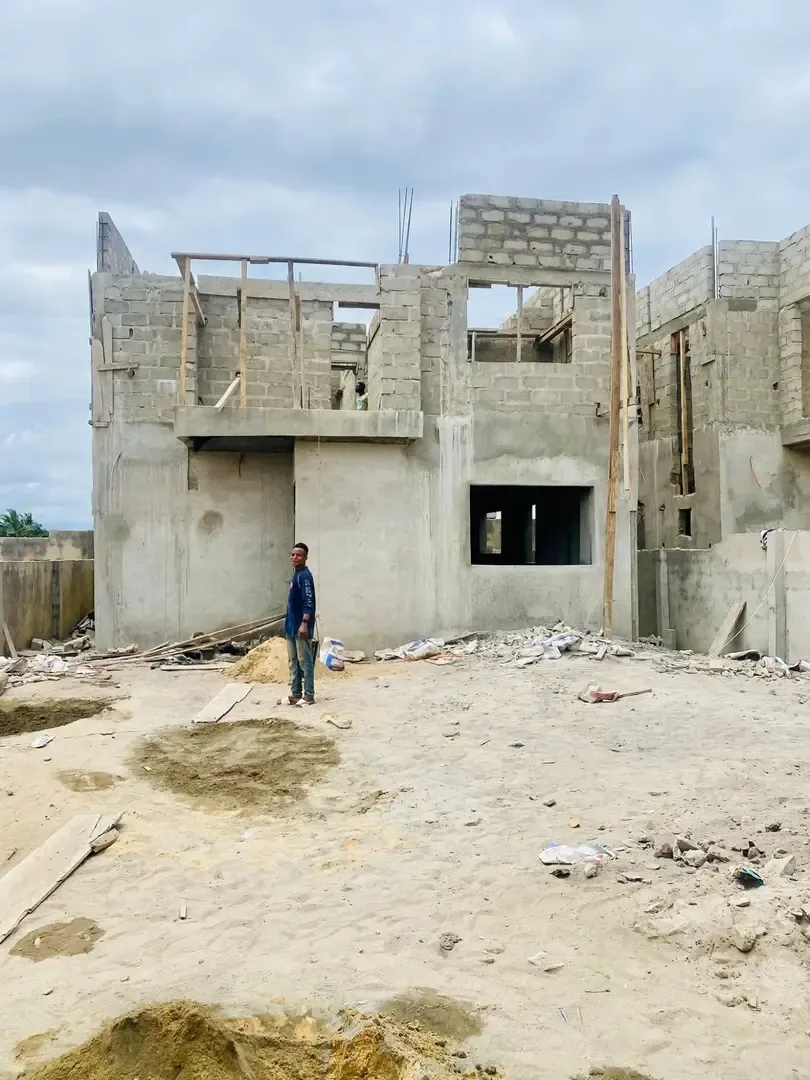 Block walls going up on a Smart Brother home under construction